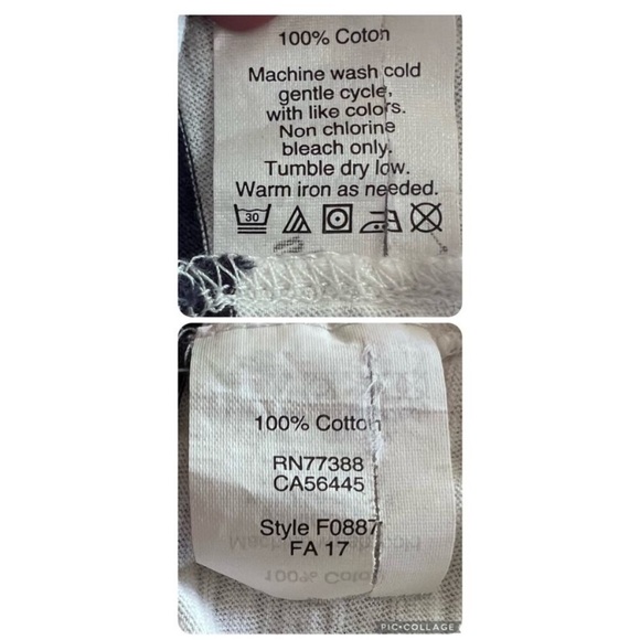 Madewell Navy Blue & White Whisper Cotton Crewneck Tee in Creston Stripe Size XS - Picture 6 of 7